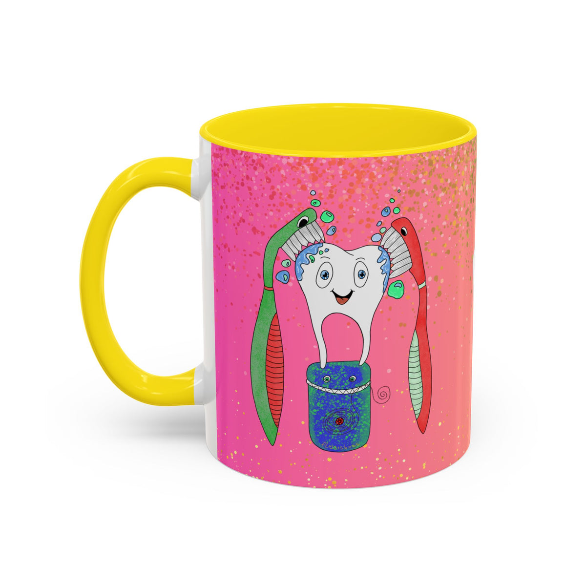 Brush and Floss Ceramic Mug